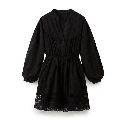 Women's Mini Dress - Embroidered Lace Fashion KUN-00001