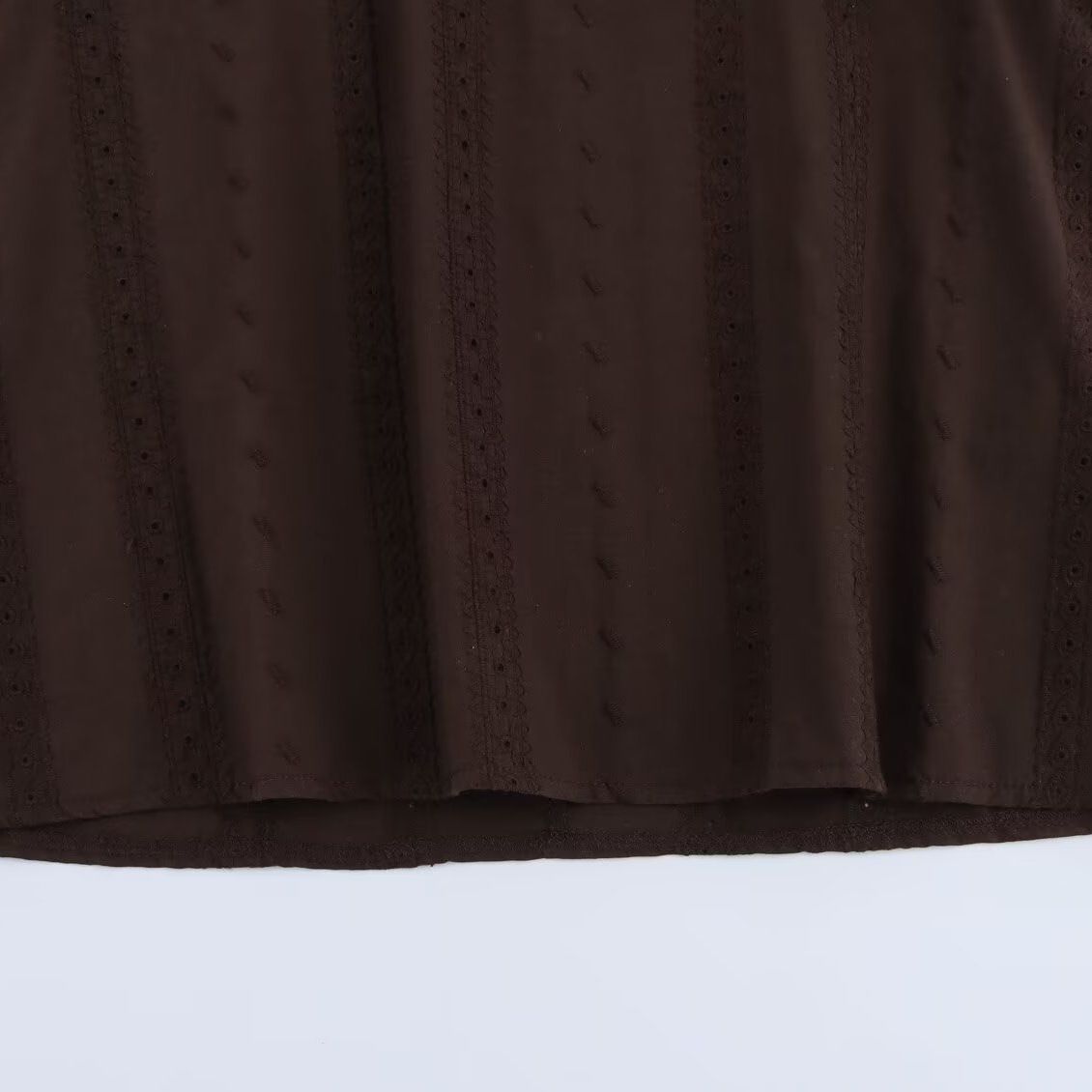 Blusa de encaje bordado - Camisa clásica para mujer KUN-00009