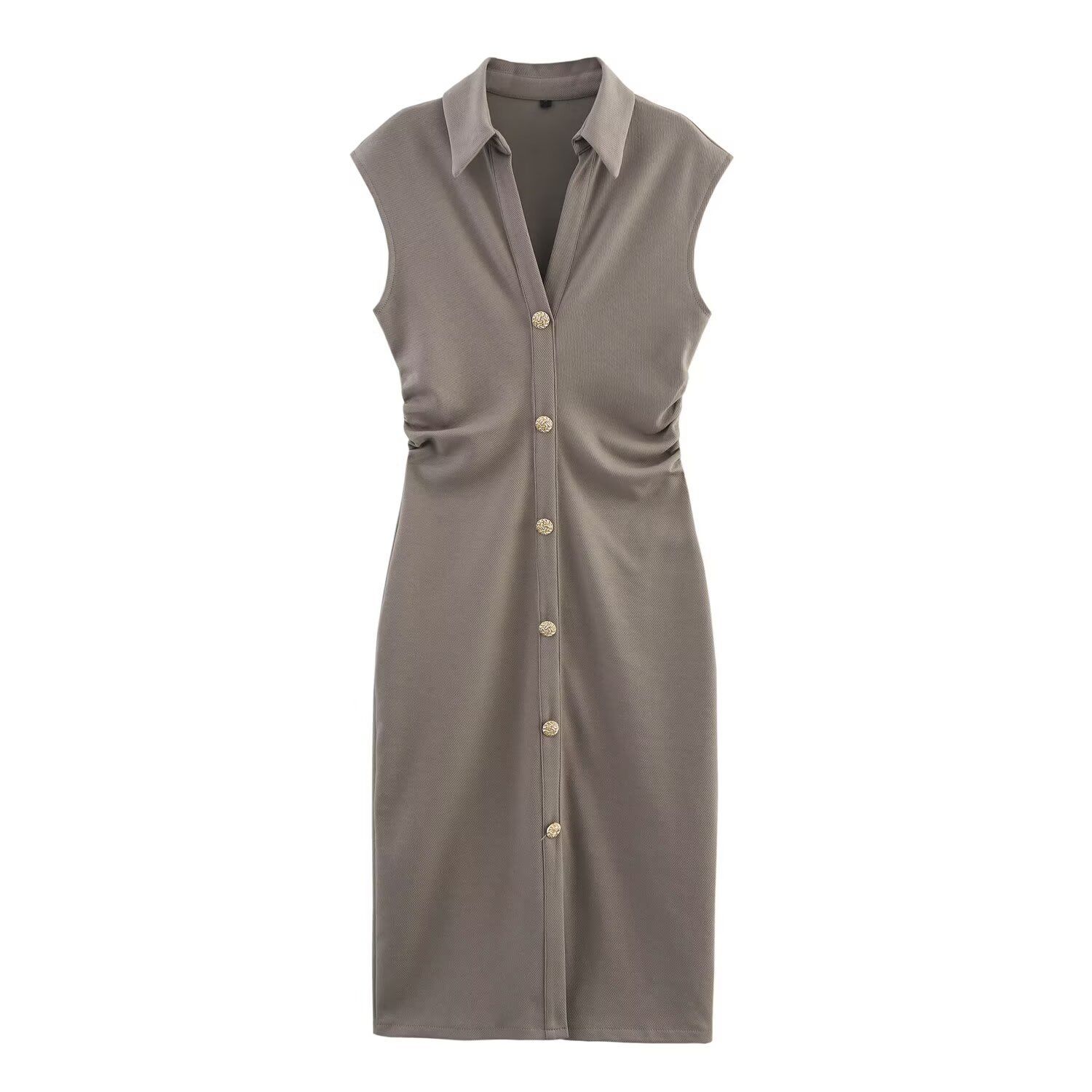 Robe-chemise en coton - Style européen classique KUN-00005