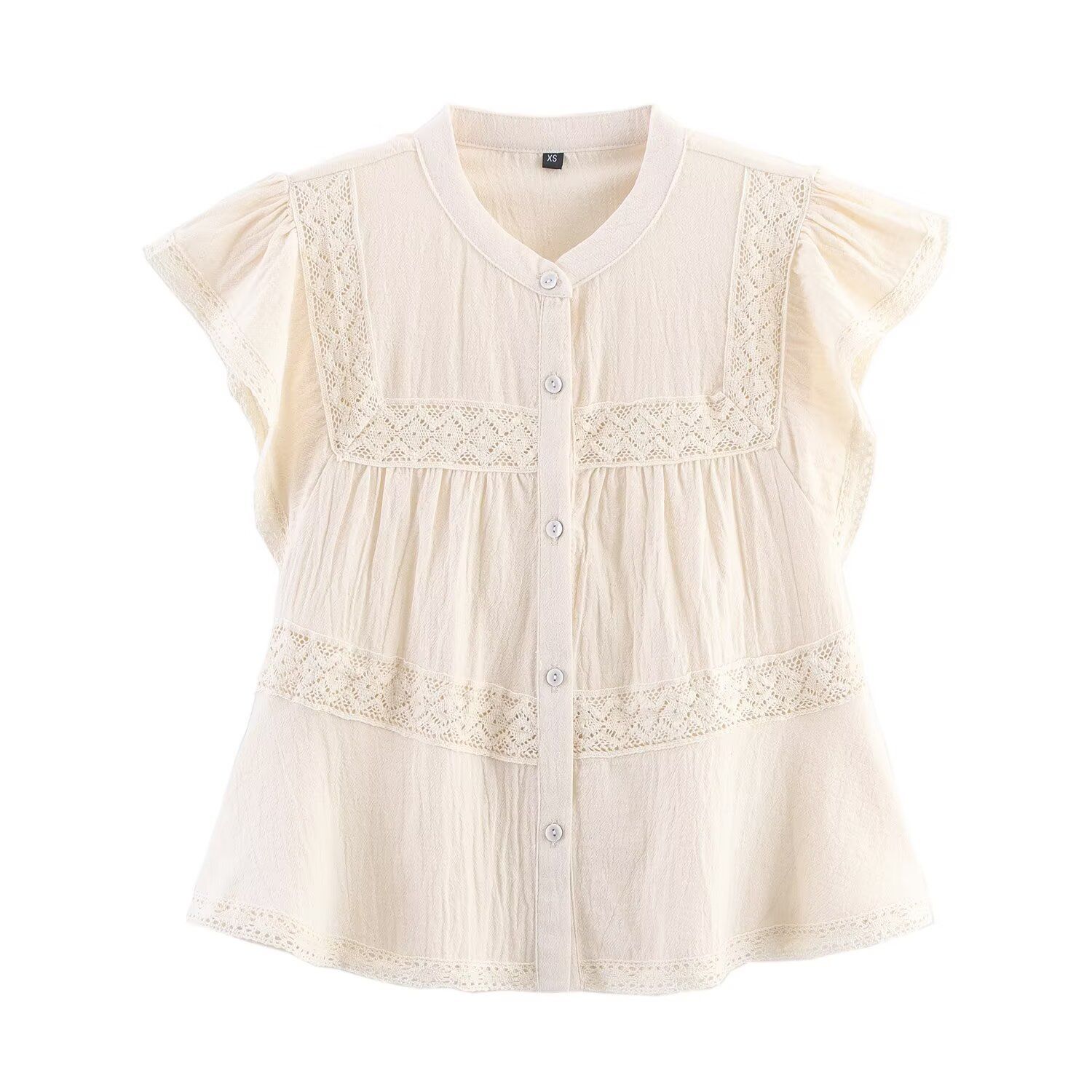 Crochet Lace Top - European Style Vacation Blouse KUN-00138