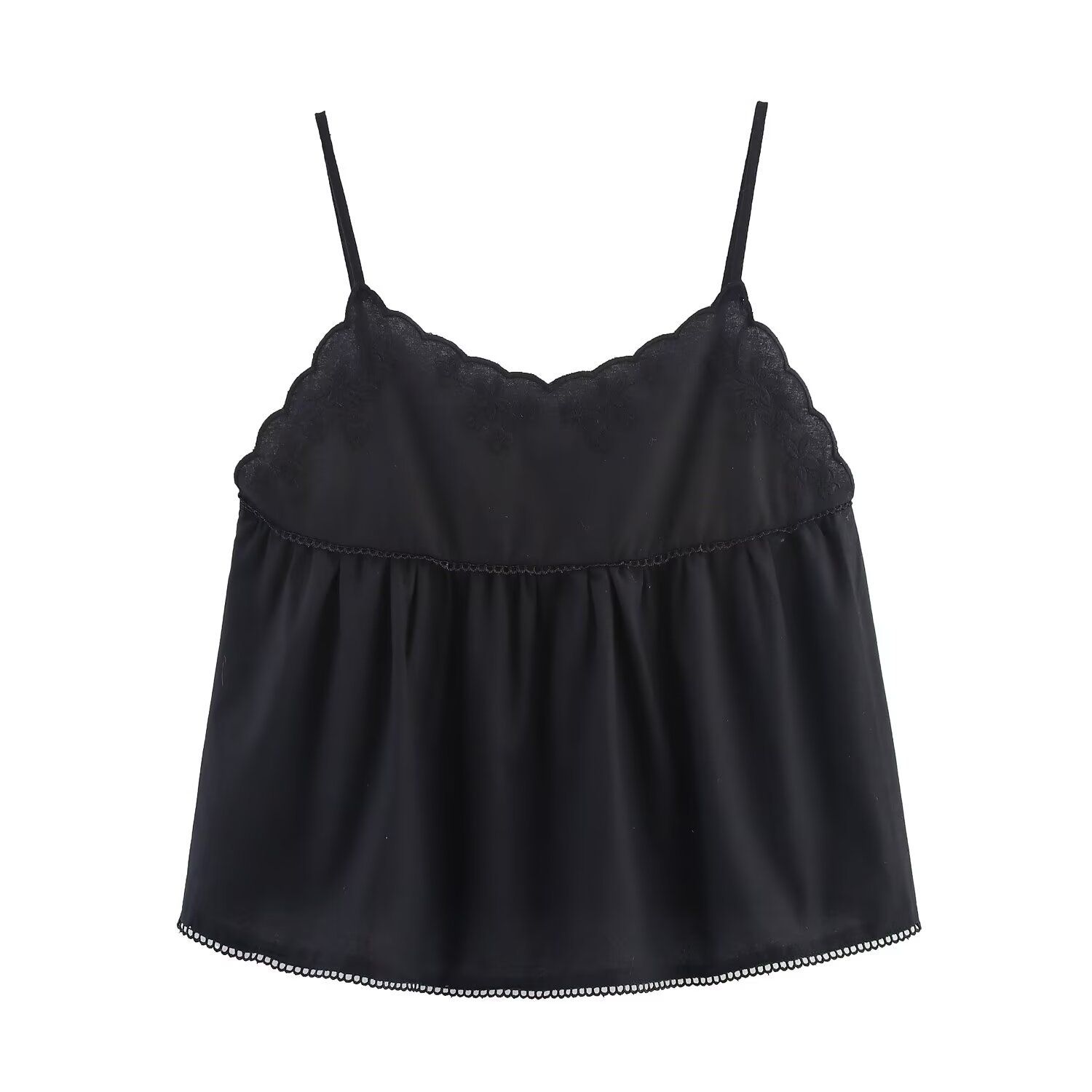 Embroidered Blouse Trendy European Style Top KUN-00126