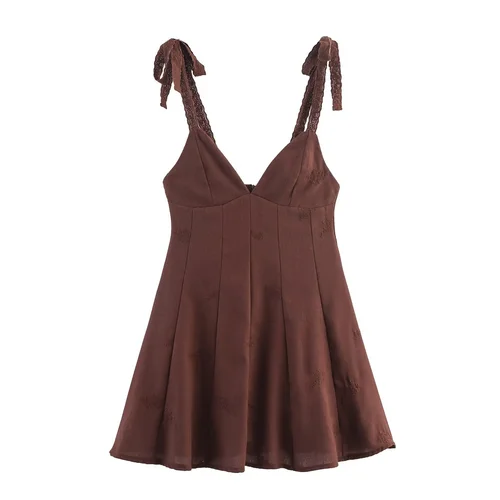 Embroidered Mini Dress - Women's European Style Fashion KUN-00062