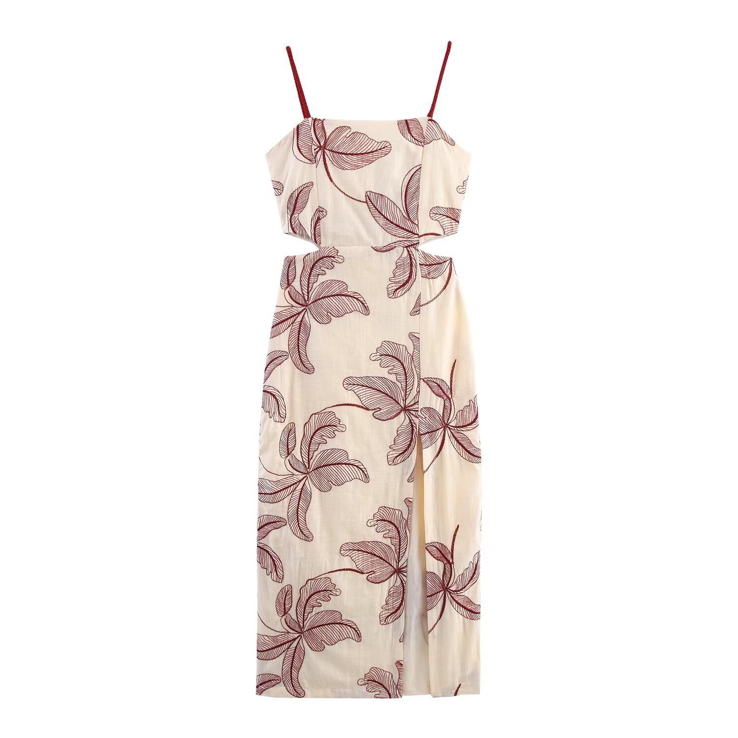 Embroidered Midi Dress - Women's European Style KUN-00034