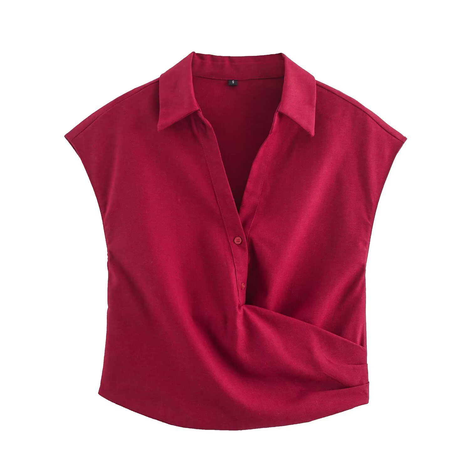 Linen Blend Women's Top & Pleated Shorts Set KUN-00025