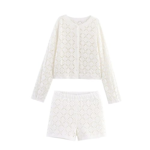 Conjunto de punto a crochet - Moda elegante y versátil KUN-00040