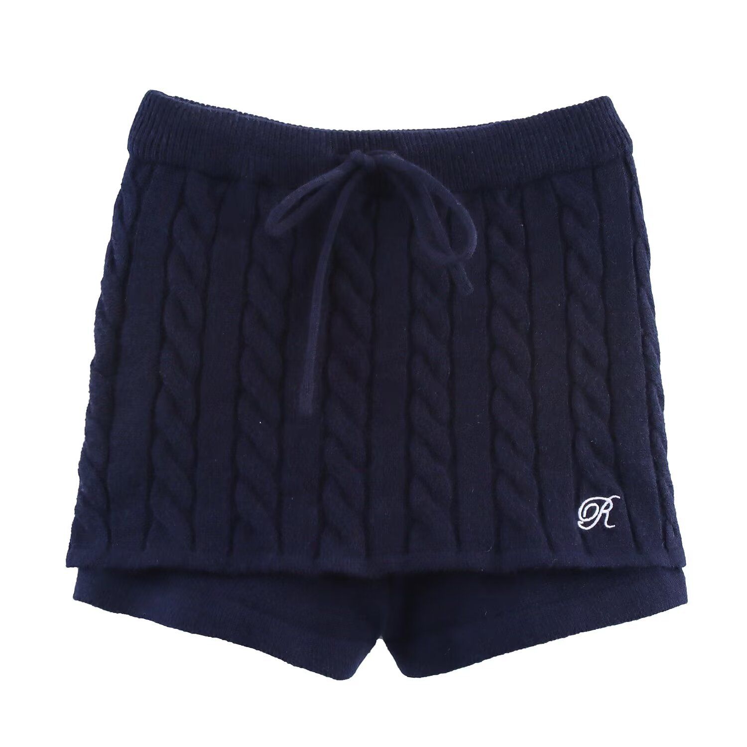 Ensemble jupe en maille - Tenue tendance brodée pour femme KUN-00029