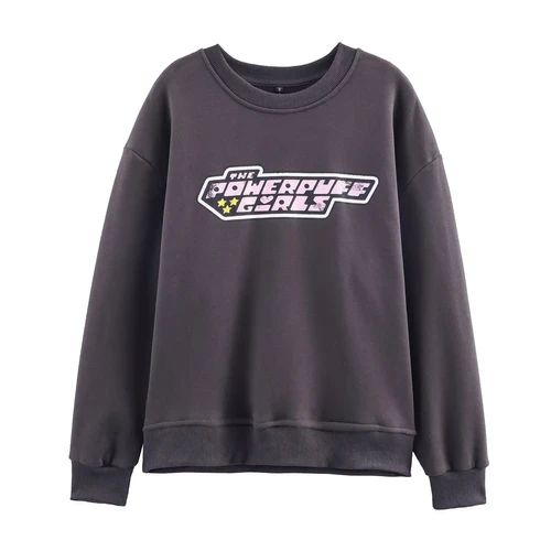 Women's Cartoon Sweatshirt - Washed Graphic Pullover KUN-00021