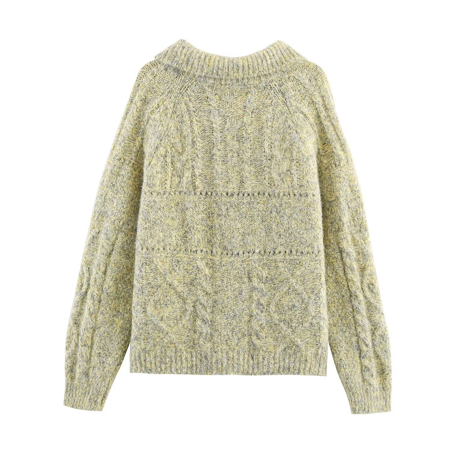 Knit Cardigan - Stylish Floral Blend Open Front Sweater KUN-00043