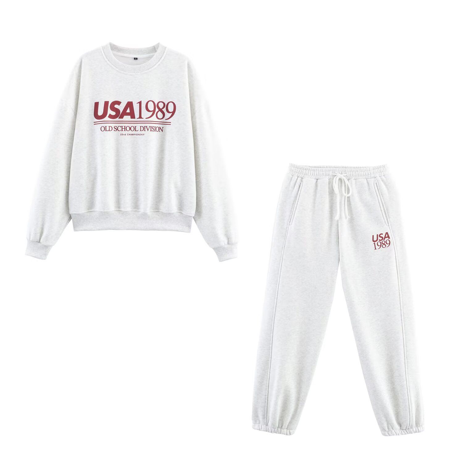 Dames sweatshirt en joggingbroek met print - Trendy Europese stijl KUN-00077