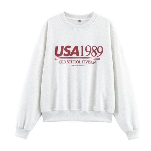 Conjunto de sudadera y pantalón deportivo estampado para mujer - Estilo europeo moderno KUN-00077