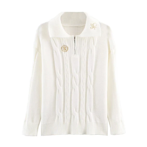 Polo de punto - Top casual moderno y bordado KUN-00099