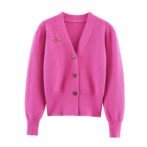 Cárdigan de punto con broche - Suéter de mujer estilo europeo KUN-00102