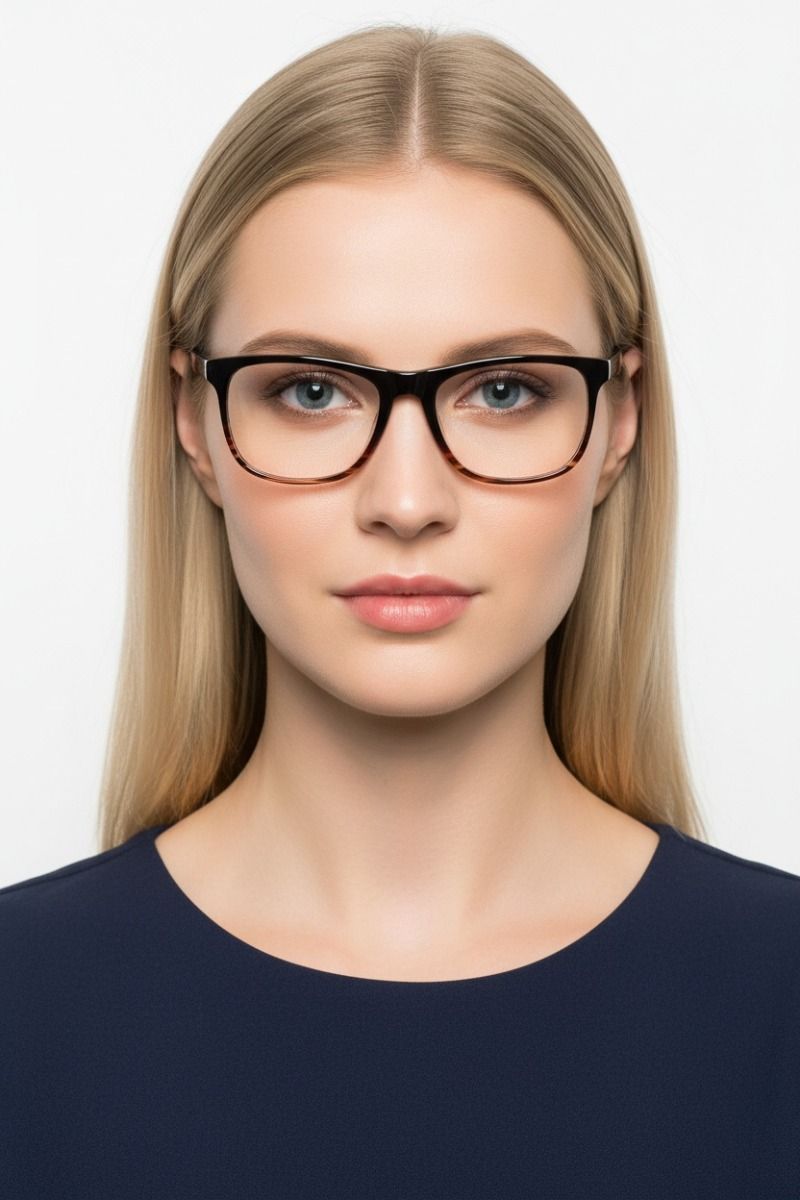 Lunettes rectangulaires en acétate écaille de tortue #BS1902-0047