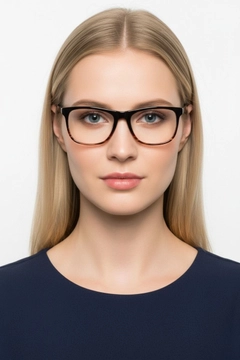 Lunettes rectangulaires en acétate écaille de tortue #BS1902-0047