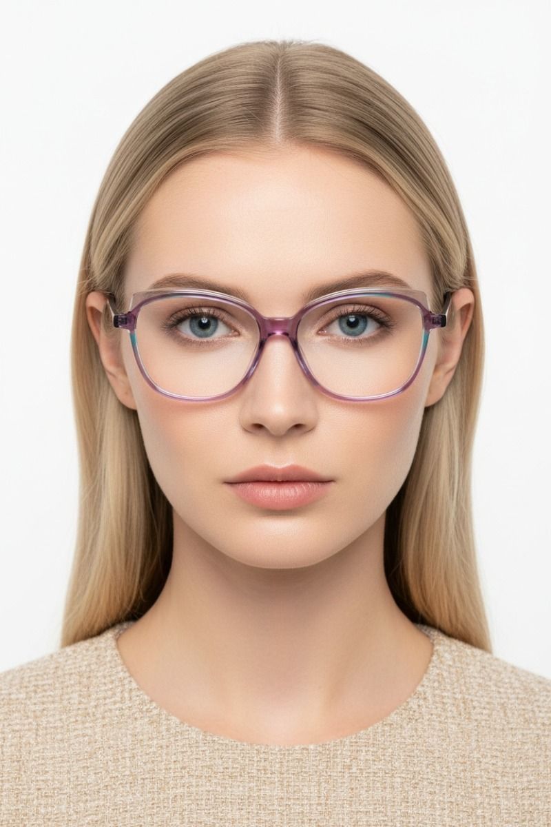Gafas de acetato moradas con forma de mariposa #BS1902-0060