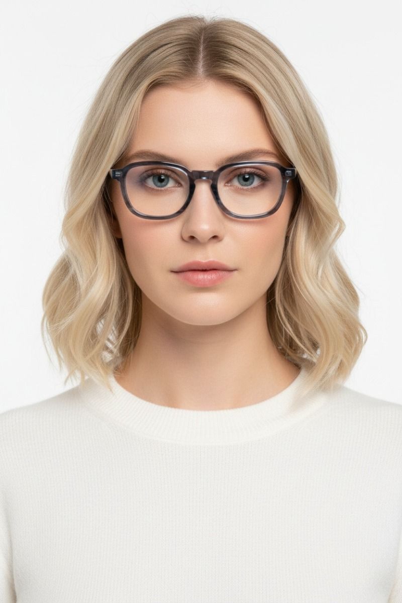 Lunettes rectangulaires en acétate écaille de tortue #BS1902-0142