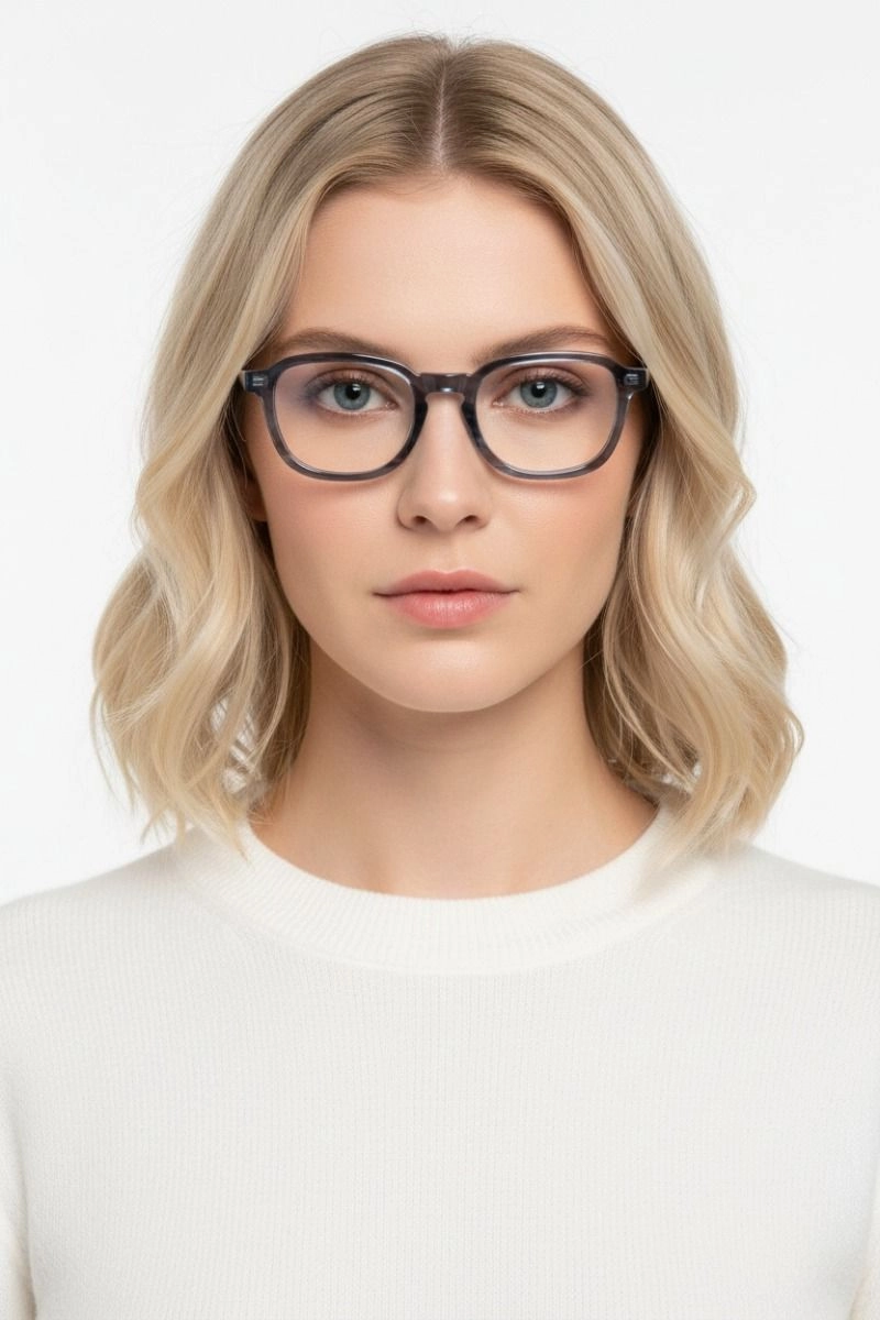 Lunettes rectangulaires en acétate écaille de tortue #BS1902-0142