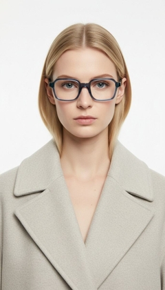 Rectangular Blue Acetate Glasses #BS1902-0147