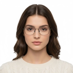 Gafas rectangulares de titanio gris #BS1913-0074