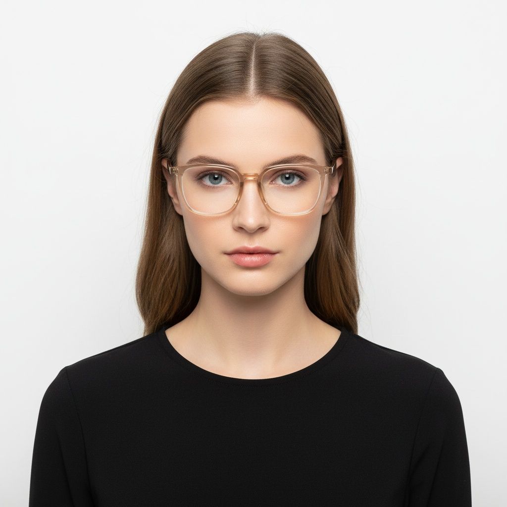 Rectangular Yellow TR90 Glasses #BS1924-0135