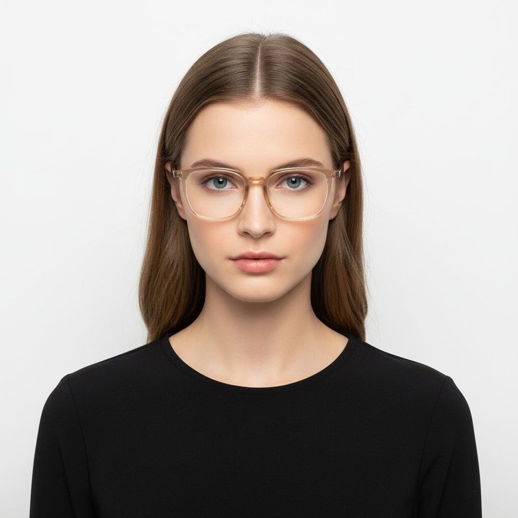 Lunettes rectangulaires jaunes TR90 #BS1924-0135