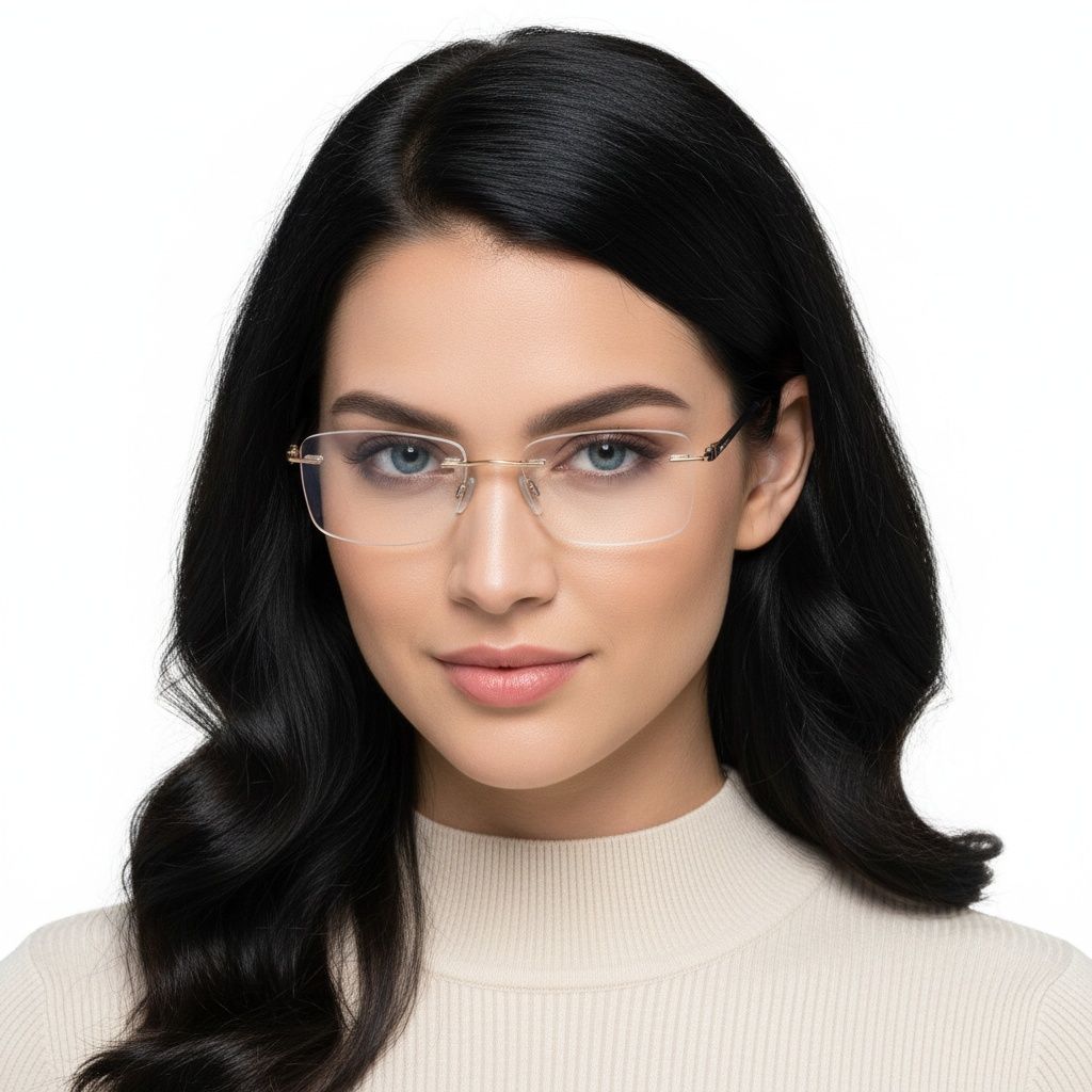 Invisible Golden Metal Glasses #BS2012-0870