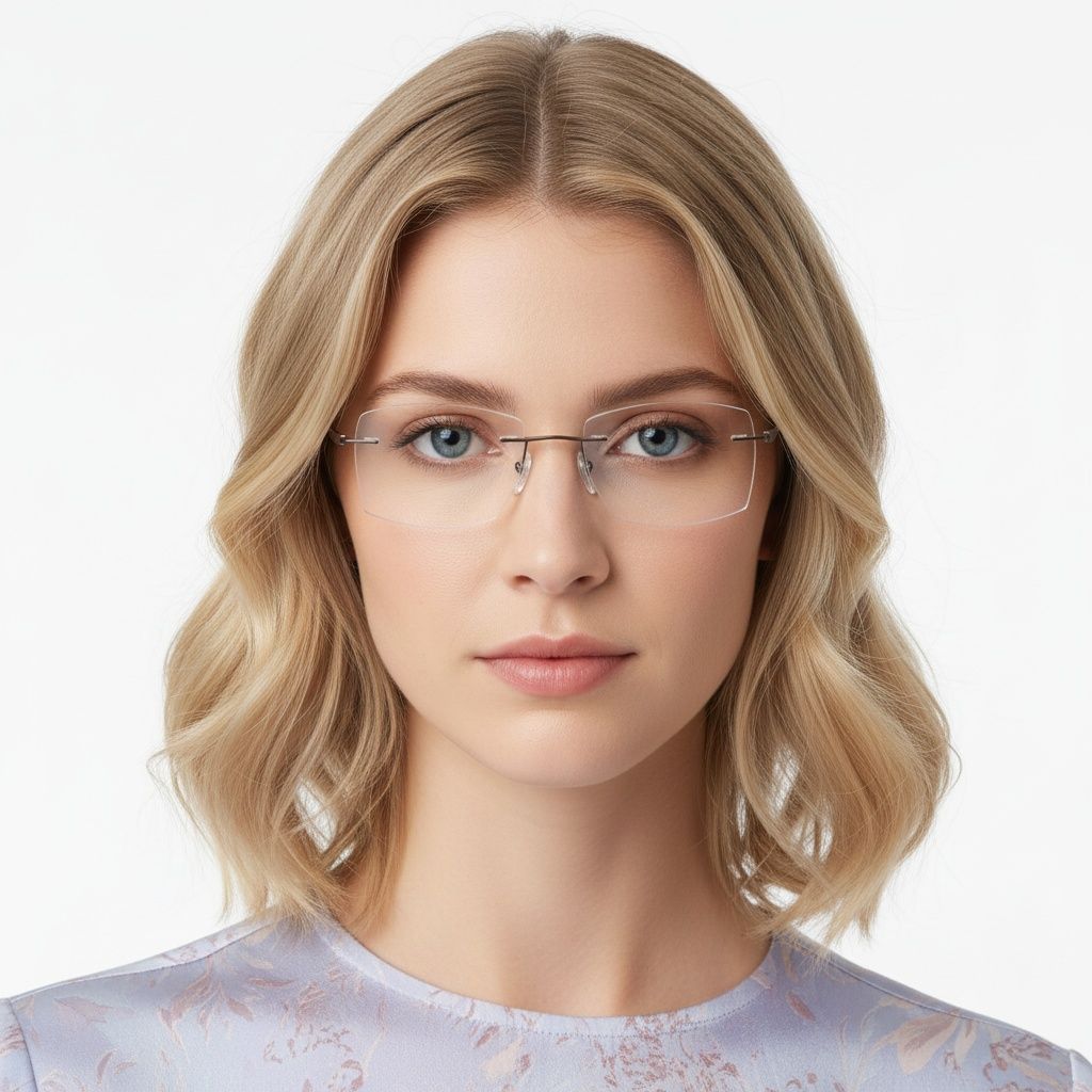 Gafas invisibles de metal marrón #BS2012-0880