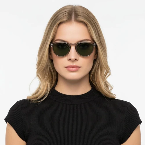 Oval Purple Plastic Sunglasses #BS2503-0175