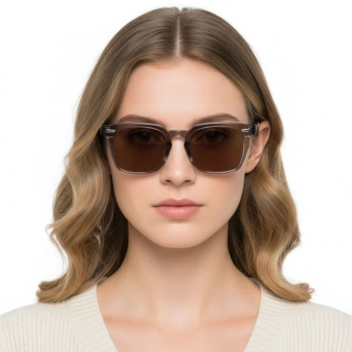 Rectangular Purple Plastic Sunglasses #BS2503-0195