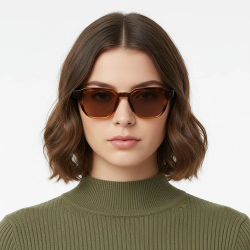 Rectangular Tortoiseshell Plastic Sunglasses #BS2503-0226