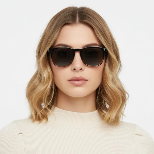 Rectangular Tortoiseshell Plastic Sunglasses #BS2503-0269