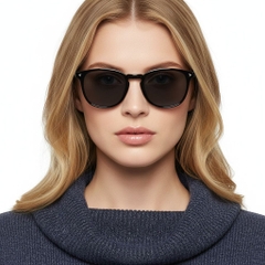 Rechteckige schwarze Kunststoff-Sonnenbrille #BS2503-0401