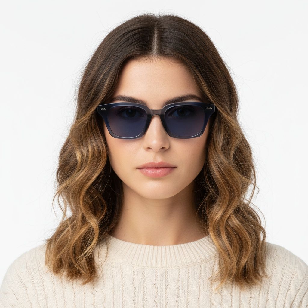 Rectangular Grey Plastic Sunglasses #BS2503-0418