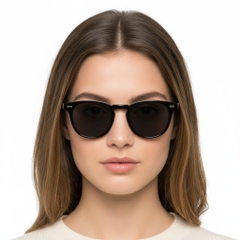 Oval Black Plastic Sunglasses #BS2503-0423