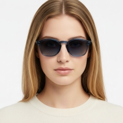 Oval Blue Plastic Sunglasses #BS2503-0434