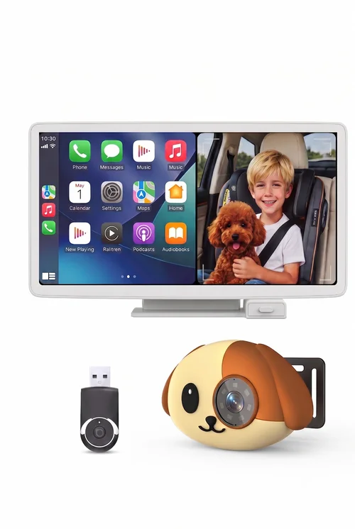 Wireless Car Baby Monitor Camera for CarPlay & Android Auto