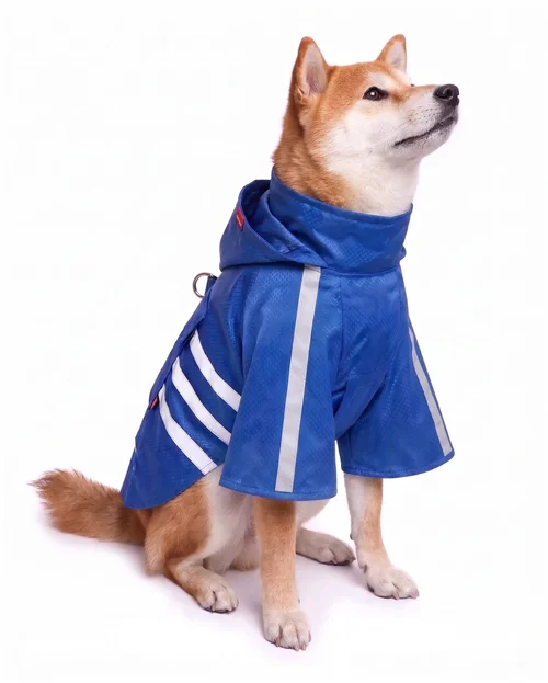 WR Reflective Dog Raincoat with Hood & Leash Hole