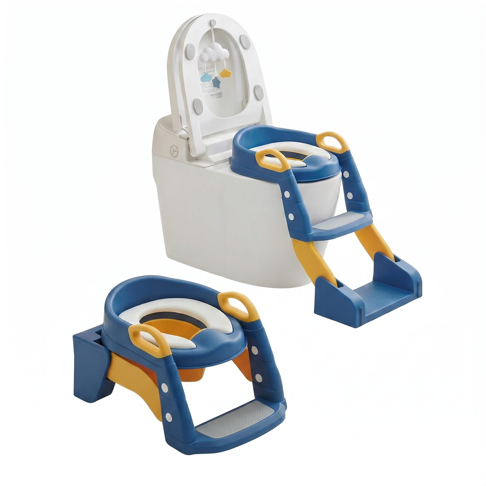 Multifunctional Baby Toilet Training Seat with Ladder