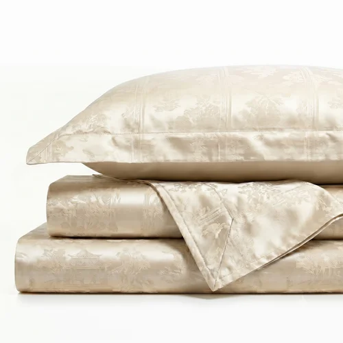 Set di biancheria da letto di lusso in seta jacquard, 4 pezzi - Collezione Premium per la casa
