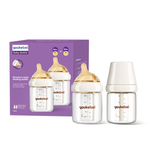Anti-Colic Glass Baby Bottle - Newborn Feeding Essentials