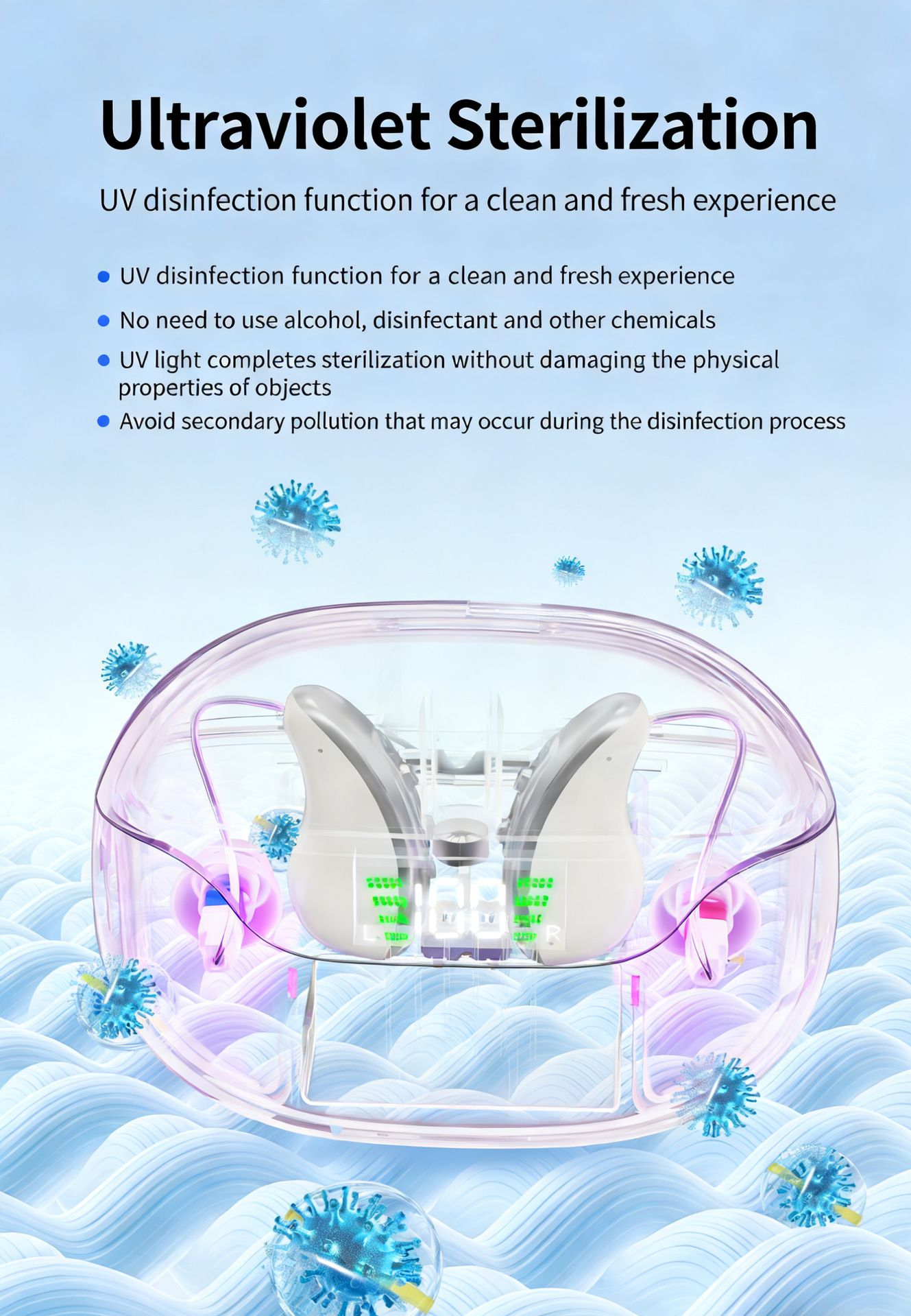 GM-323 P3 16-Channel UV Sterilizing Rechargeable Hearing Aids #26240003
