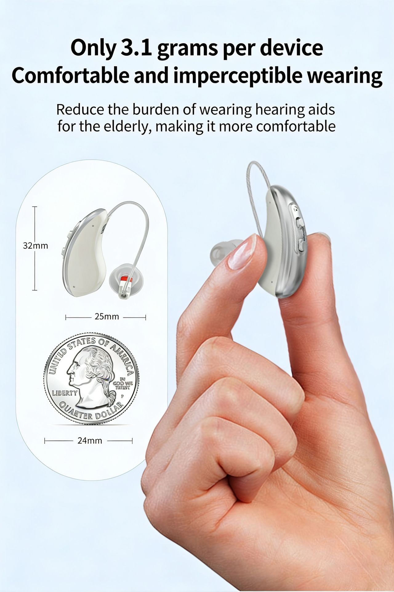 GM-323 P3 16-Channel UV Sterilizing Rechargeable Hearing Aids #26240003