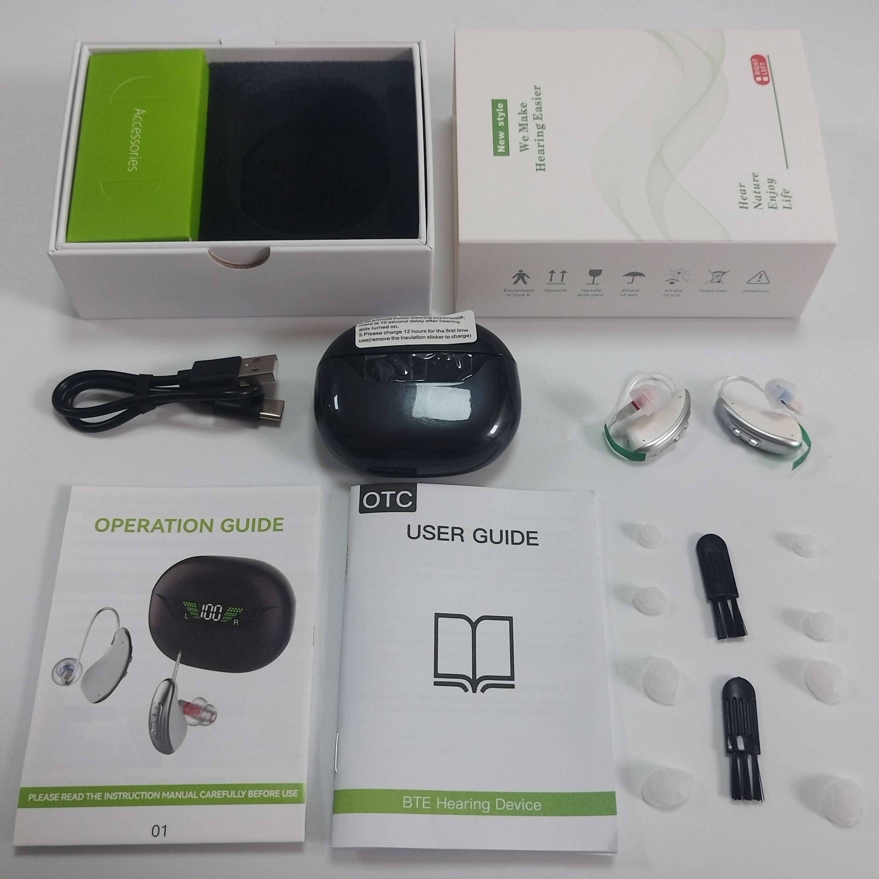 GM-323 P3 16-Channel UV Sterilizing Rechargeable Hearing Aids #26240003