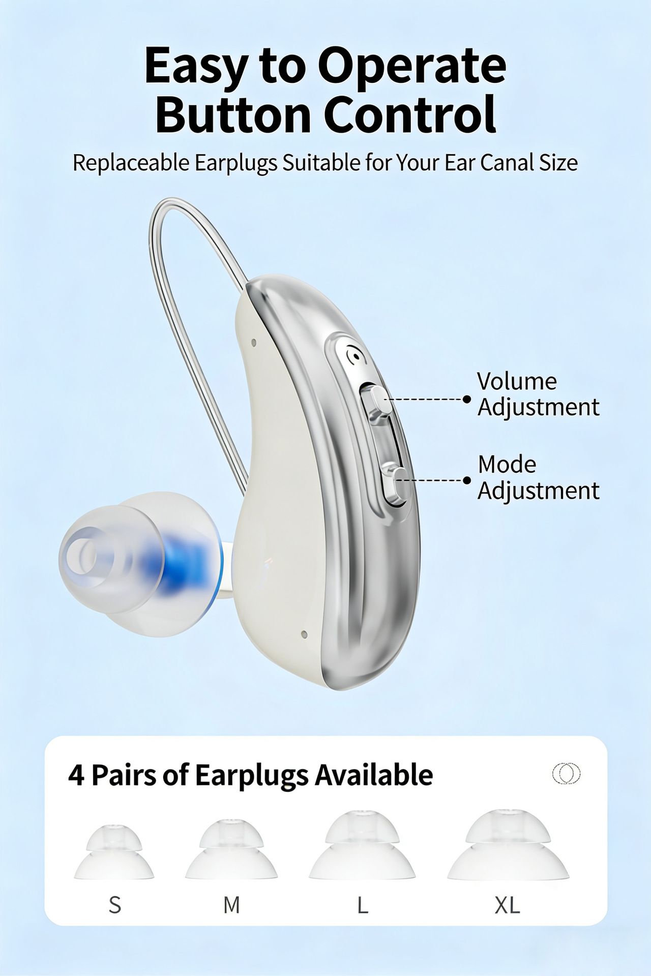 GM-323 P3 16-Channel UV Sterilizing Rechargeable Hearing Aids #26240003
