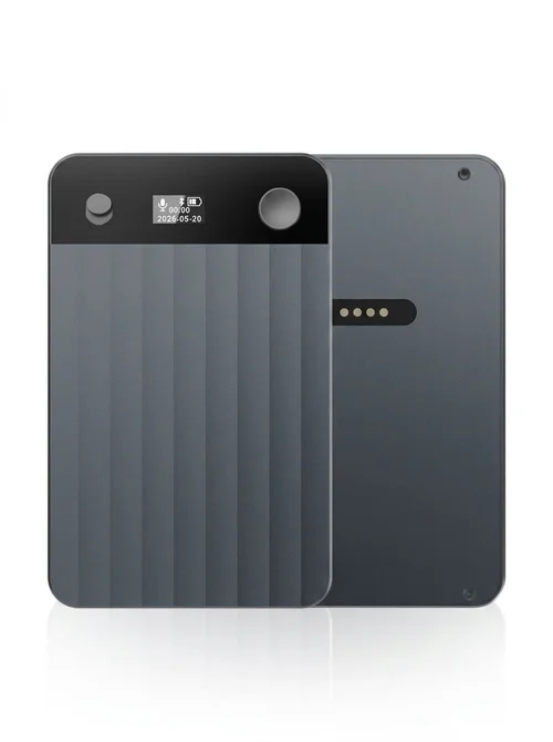 AI Voice Recorder, 4 High-Performance MEMS Mics, AI Noise Cancellation, Real-Time Transcription & Translation, 30-Hour Recording, 240-Day Standby, Black
