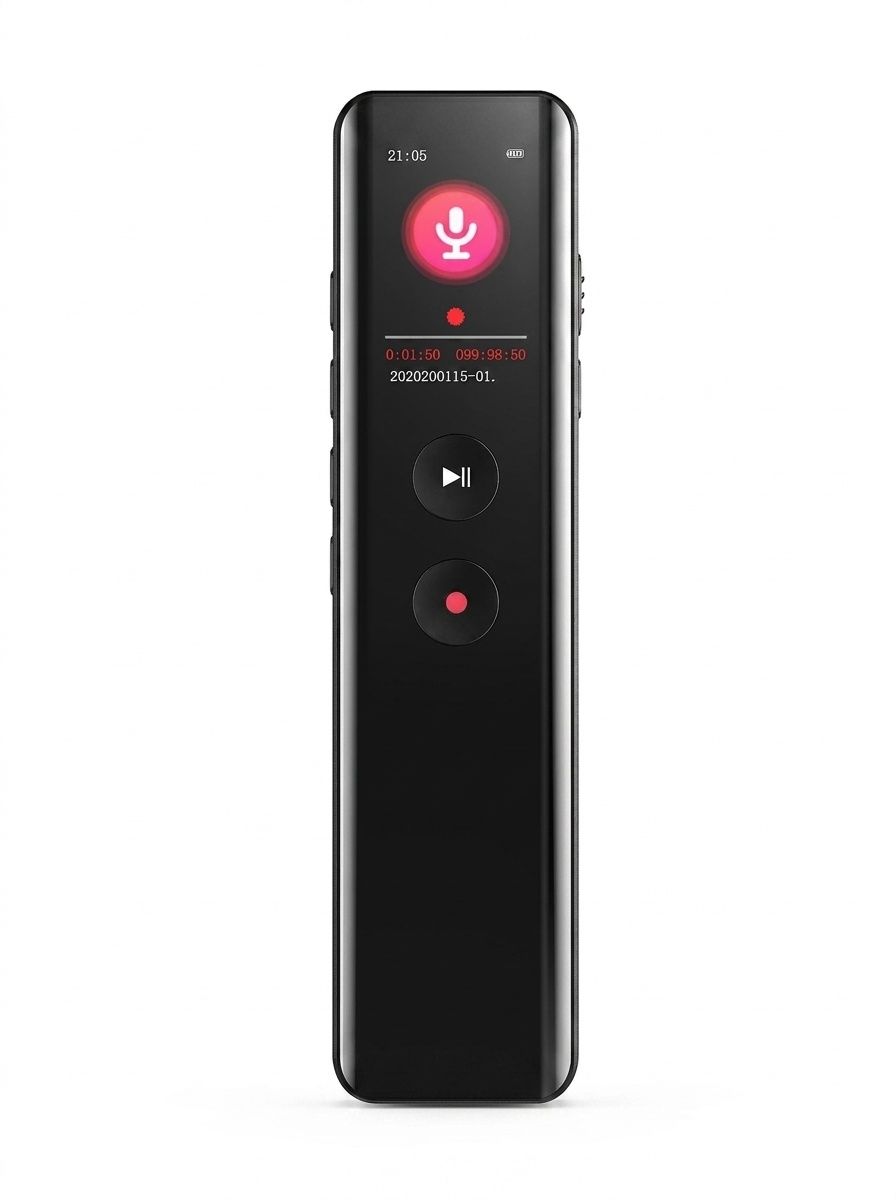 Portable Digital Voice Recorder with HiFi Playback, Intelligent Noise Cancellation, Secure File Encryption, Extended Battery Life, N5 Black