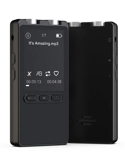 Portable MP3 Player with 128GB Built-in Storage, Bluetooth 5.2 Connectivity, High-Fidelity Audio, 20-Hour Battery Life, N27 Black