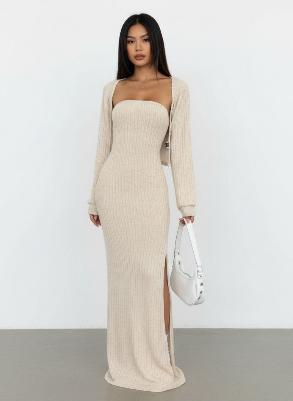 Albaricoque Poliéster (fibra de poliéster) Poliéster (fibra de poliéster) Conjuntos a juego estilo fiesta L GWC-00002