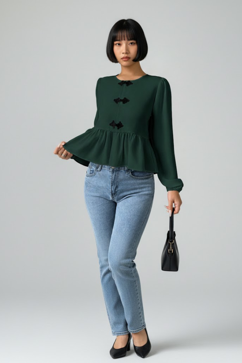 Fashion Office Bow Tie Long-Sleeve Blouse GWC-00007