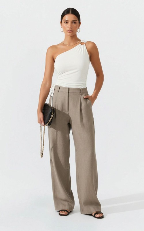 White Polyester Polyester (polyester fiber) Party Style Tops L GWC-00015